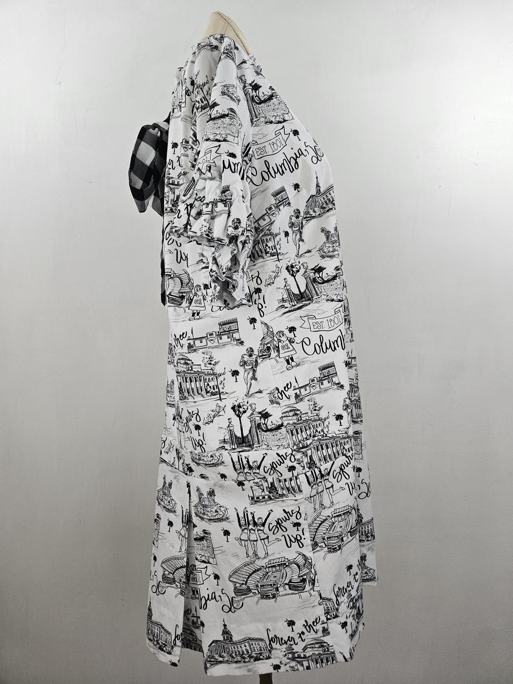 PittyPat Gamecock Black and White Dress size L - Picture 4 of 10